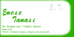 emese tamasi business card