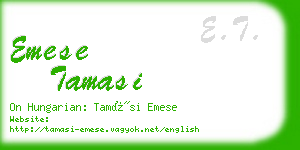 emese tamasi business card